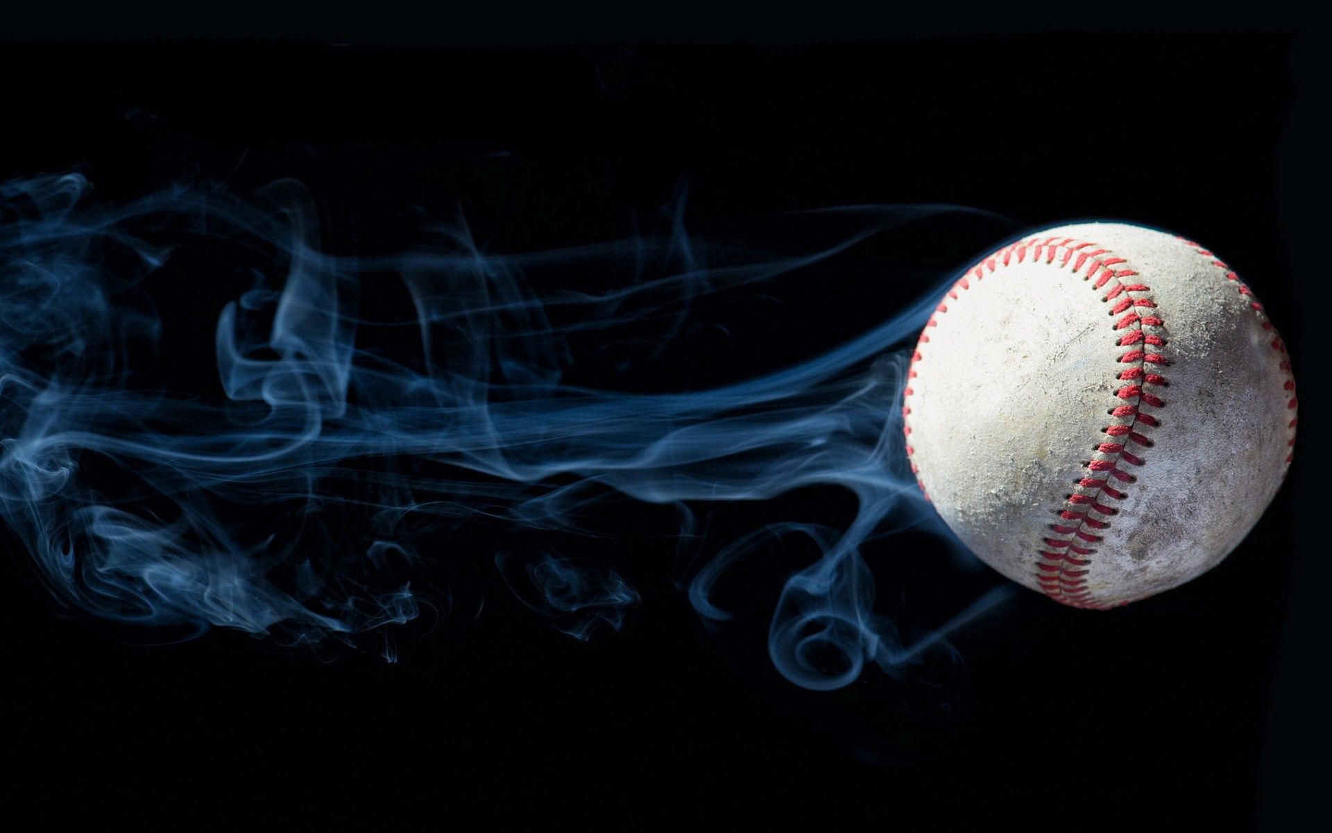 Palla da baseball con scia di fumo, 1920x1200 Full HD+, Laptop