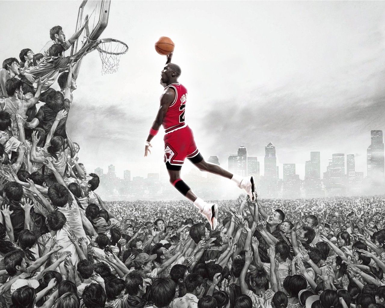 Michael Jordan schiacciata Chicago Bulls, 1280x1024 720p, Lenovo Legion