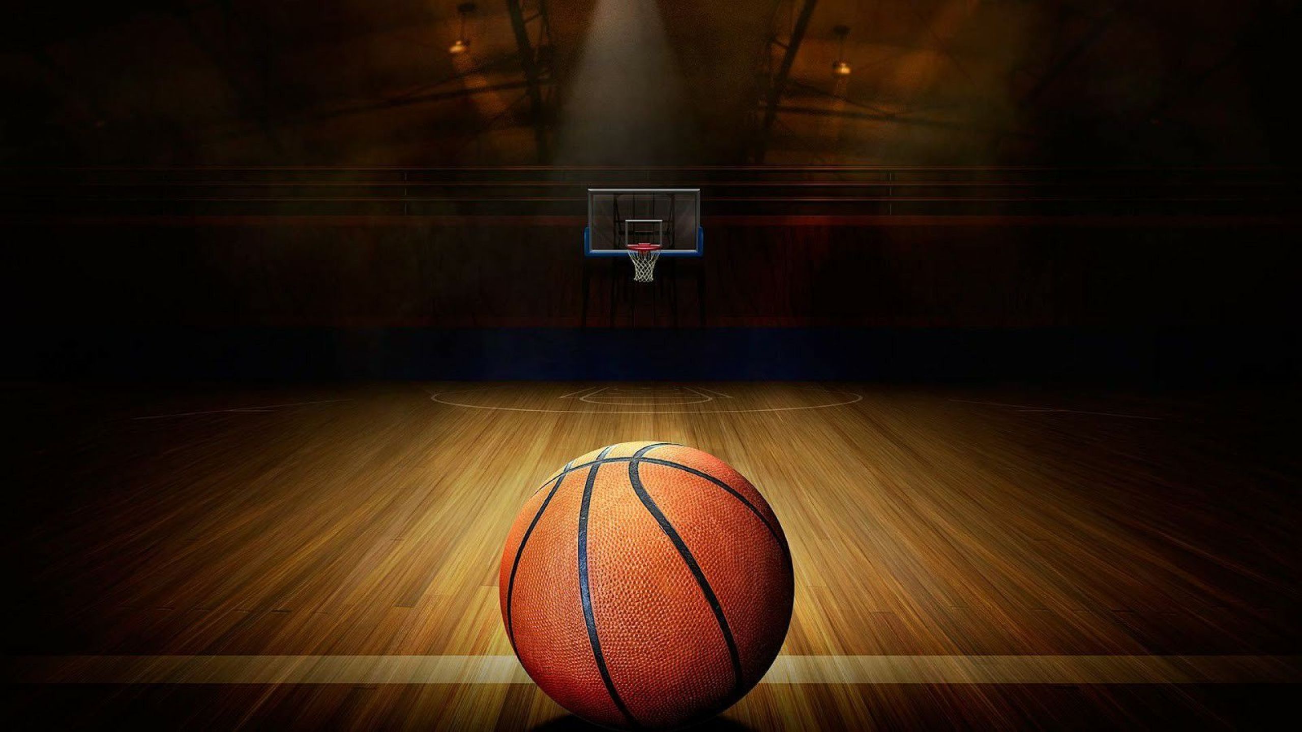 Pallone da basket in campo, 2560x1440 2K, Desktop