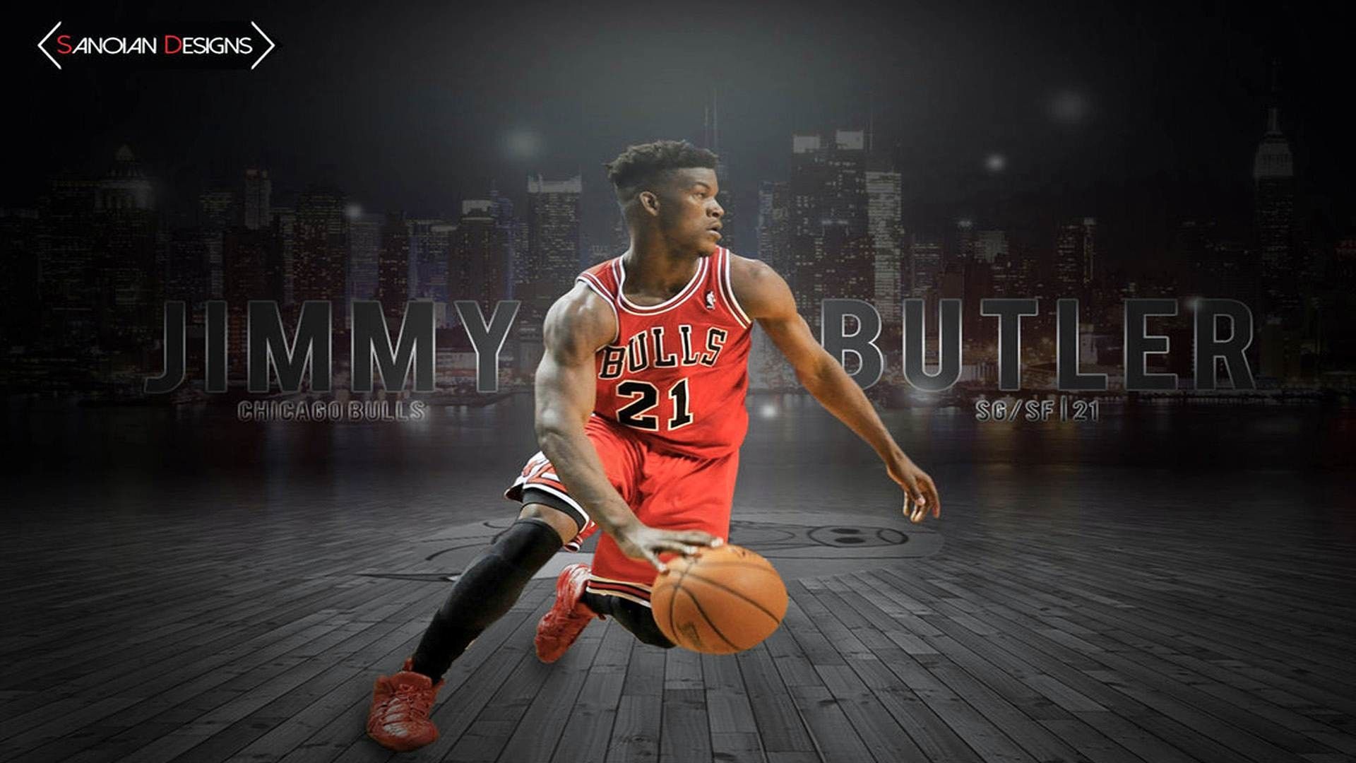 Jimmy Butler Chicago Bulls basket, NBA, 1920x1080 Full HD, Desktop