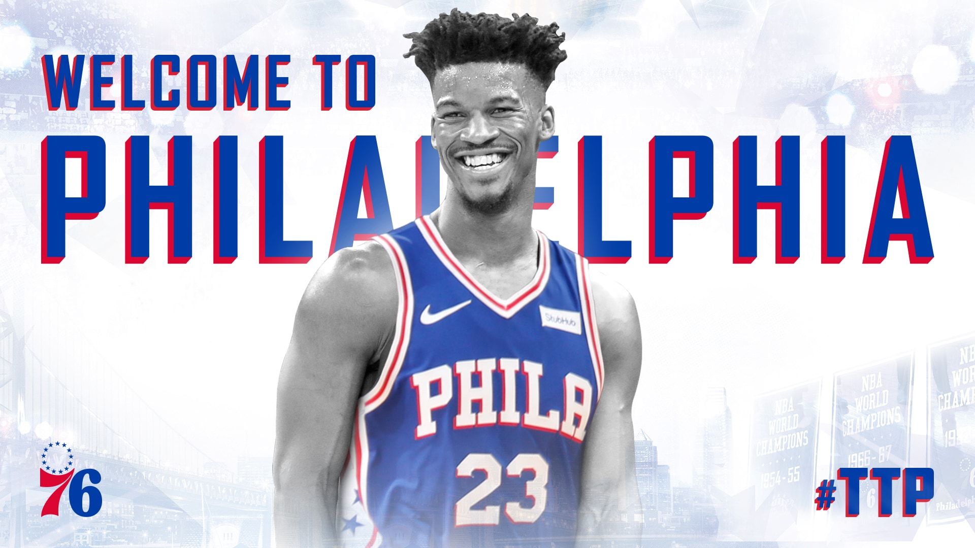 Jimmy Butler Philadelphia 76ers, 1920x1080 Full HD, Desktop