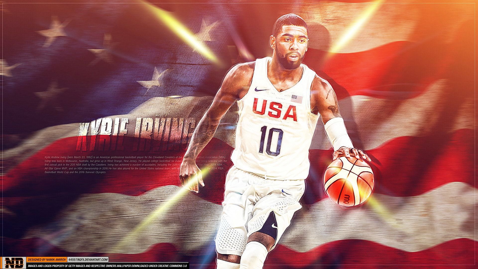 Kyrie Irving USA basket, 1920x1080 1080p, Laptop