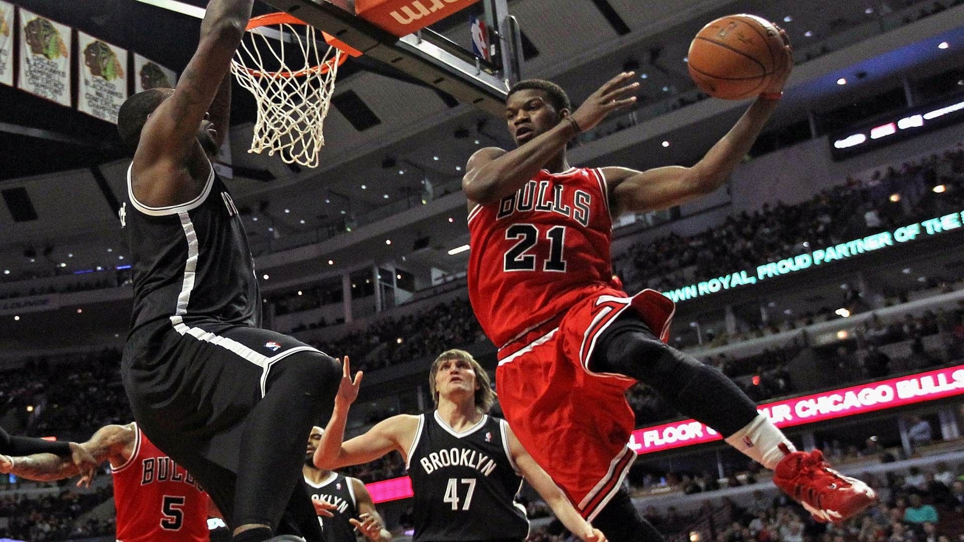Giocatore basket Chicago Bulls schiacciata, 1920x1080 Full HD, Desktop