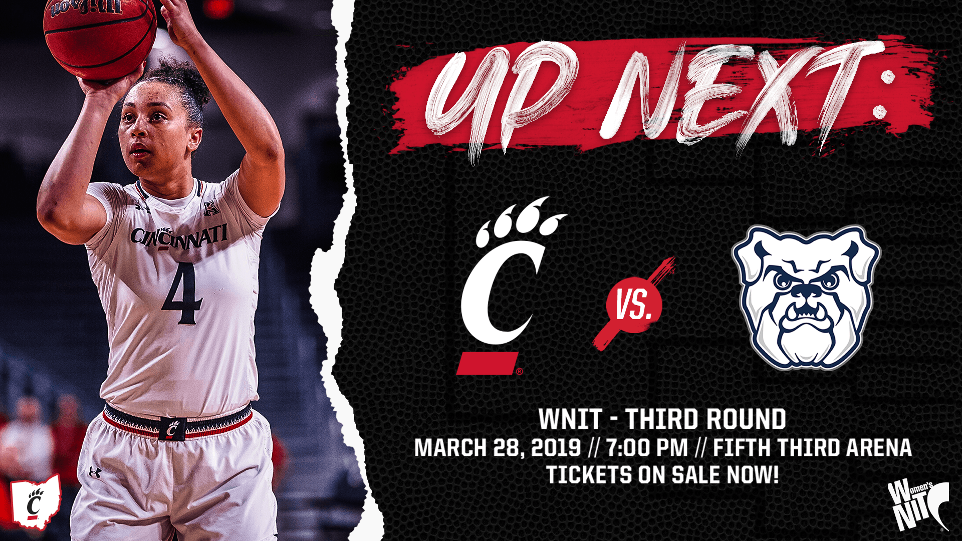 Basket Cincinnati vs Butler WNIT, 1920x1080 Full HD 1080p, Desktop