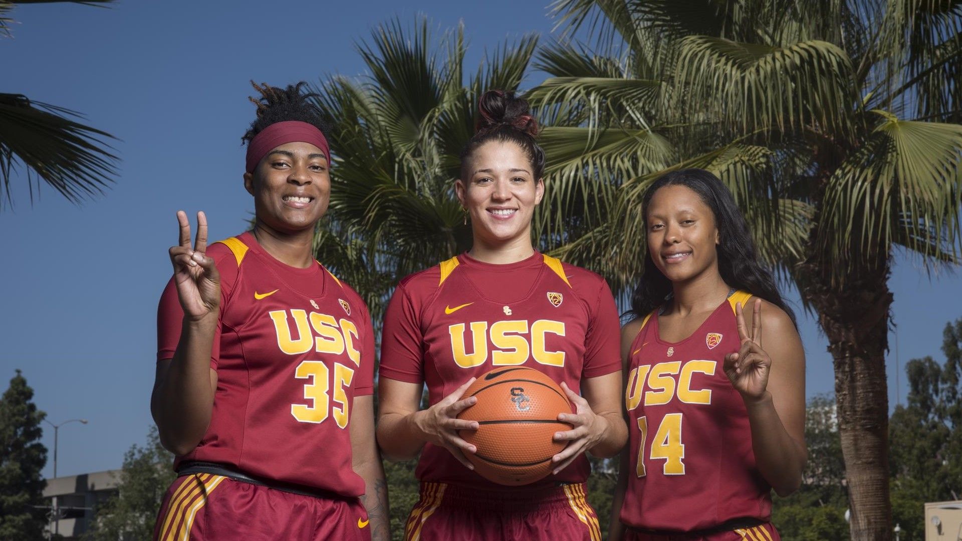 Giocatrici basket femminile USC, 1920x1080 Full HD, Desktop
