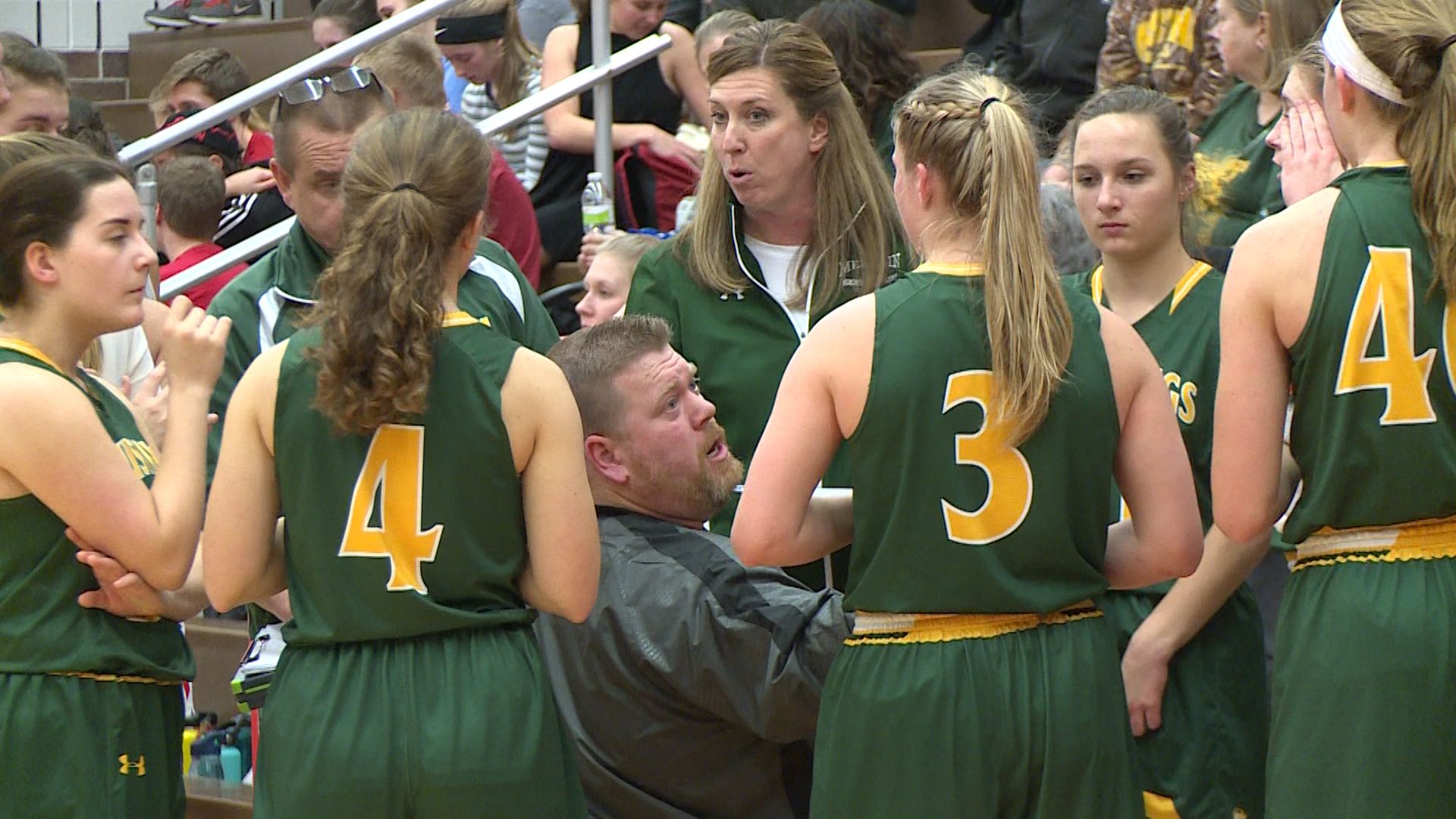 Squadra basket femminile allenatore huddle, 1920x1080 Full HD 1080p, PC