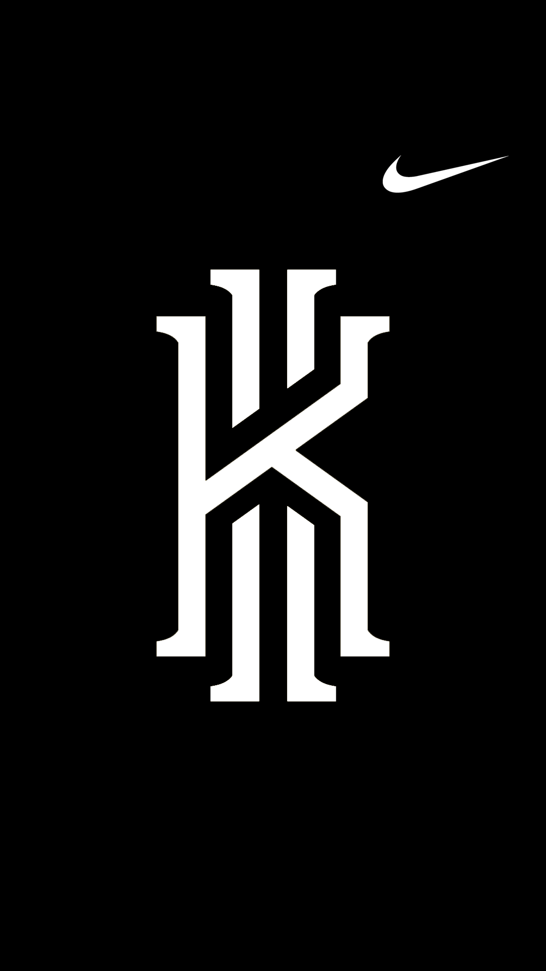 Logo Kyrie Irving Nike nero, abbigliamento sportivo, 1080x1920 Verticale, iPhone Air