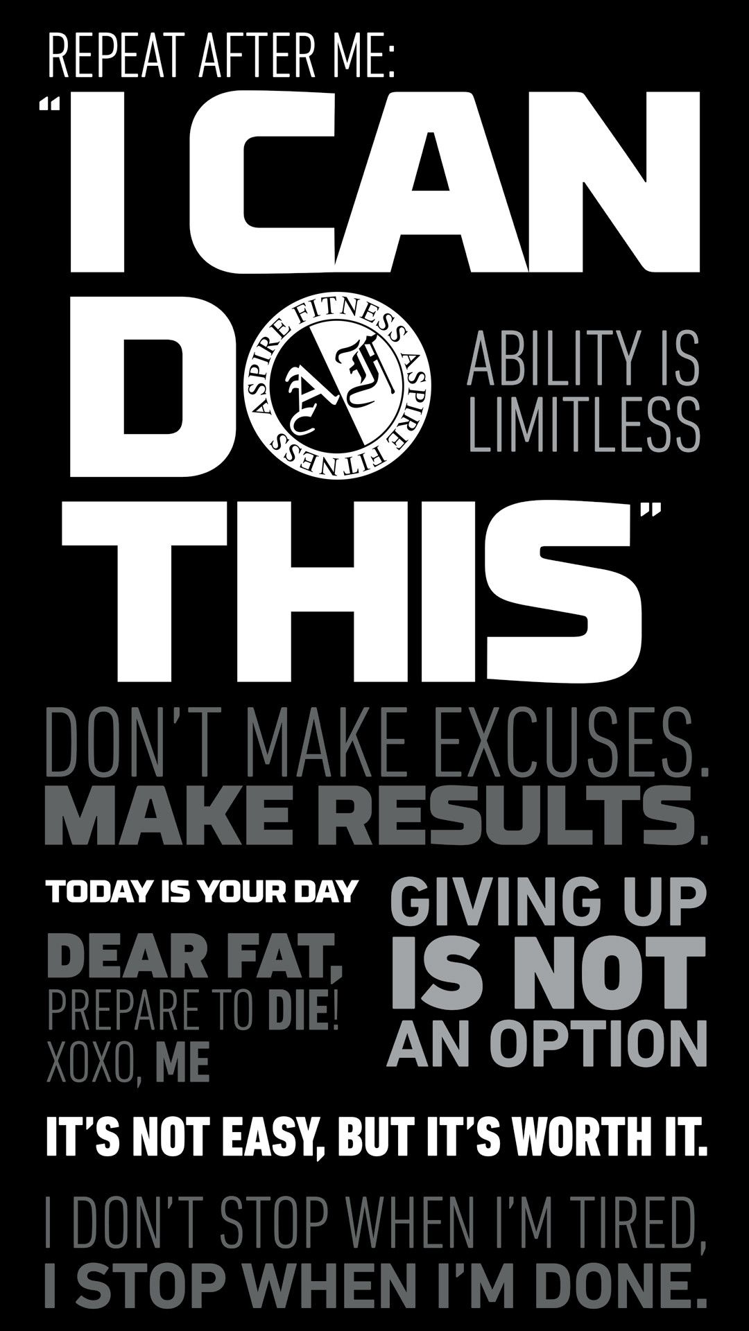 Citazione motivazionale testo bianco, 744x1392 Full HD Verticale, iPhone Air