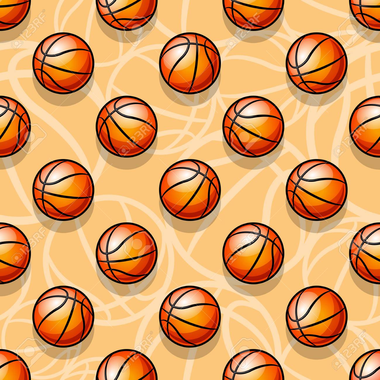 Palloni da basket pattern arancione, 1300x1300 HD, Desktop