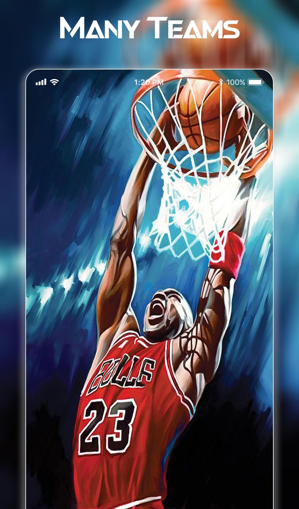 Giocatore basket schiaccia canestro, 1000x1700 Full HD Verticale, Smartphone