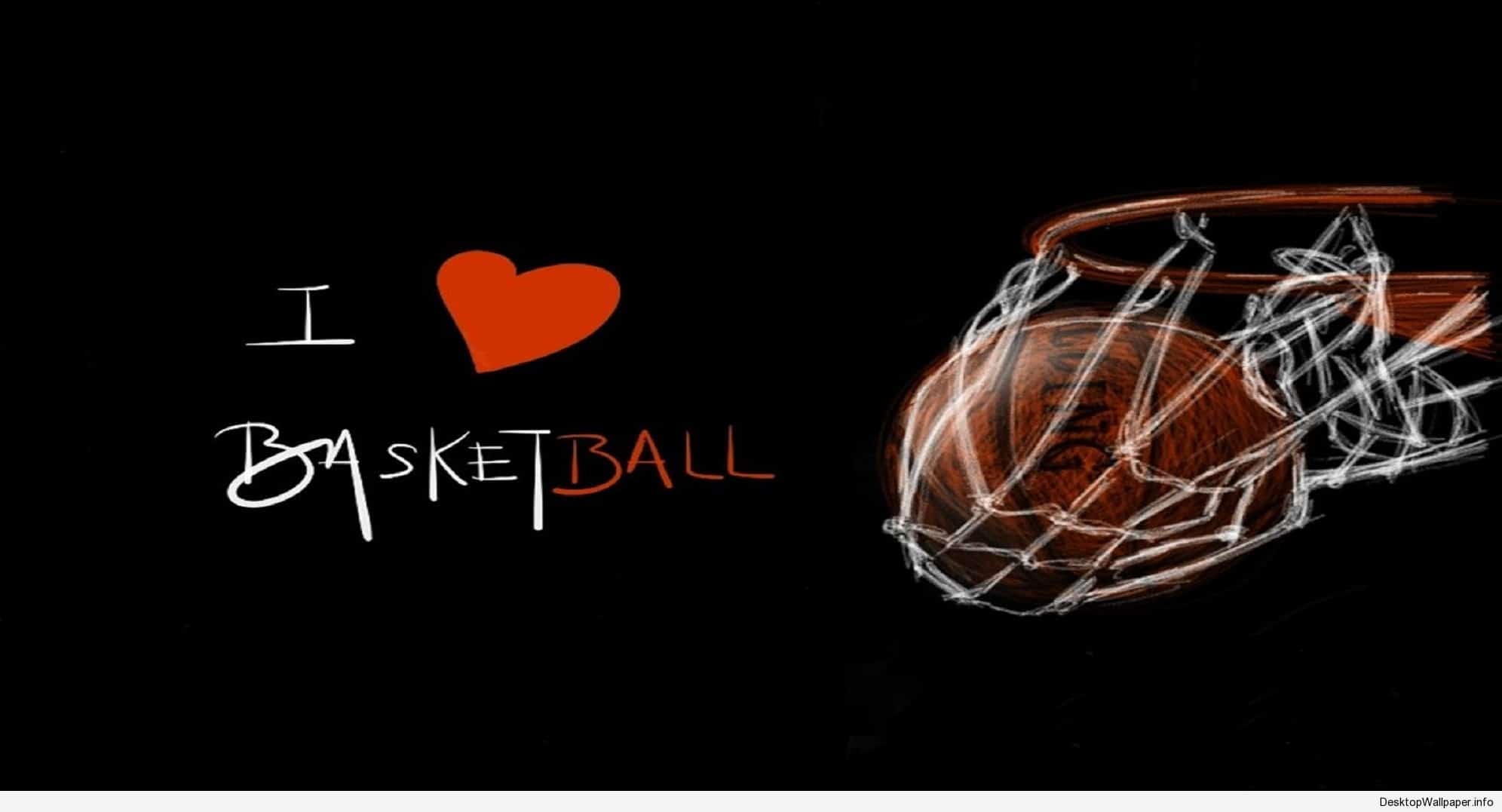 I love basketball scritta, 1992x1077 Full HD 1080p, PC Desktop