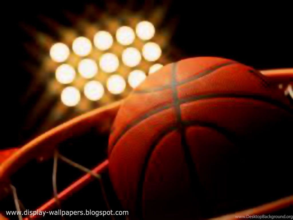 Pallone da basket con canestro e luci, 1024x768 HD, Desktop