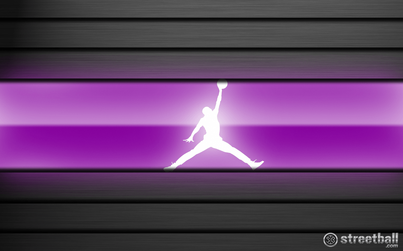 Logo Jordan viola neon, 1280x800 720p, PC