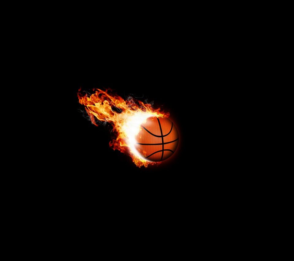 Pallone da basket in fiamme, 960x853 HD, Desktop