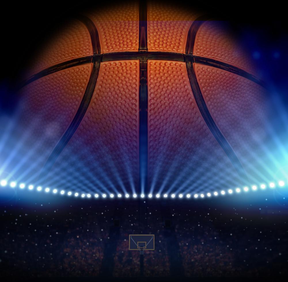 Pallone da basket con luci stadio, 1000x981 HD, Desktop