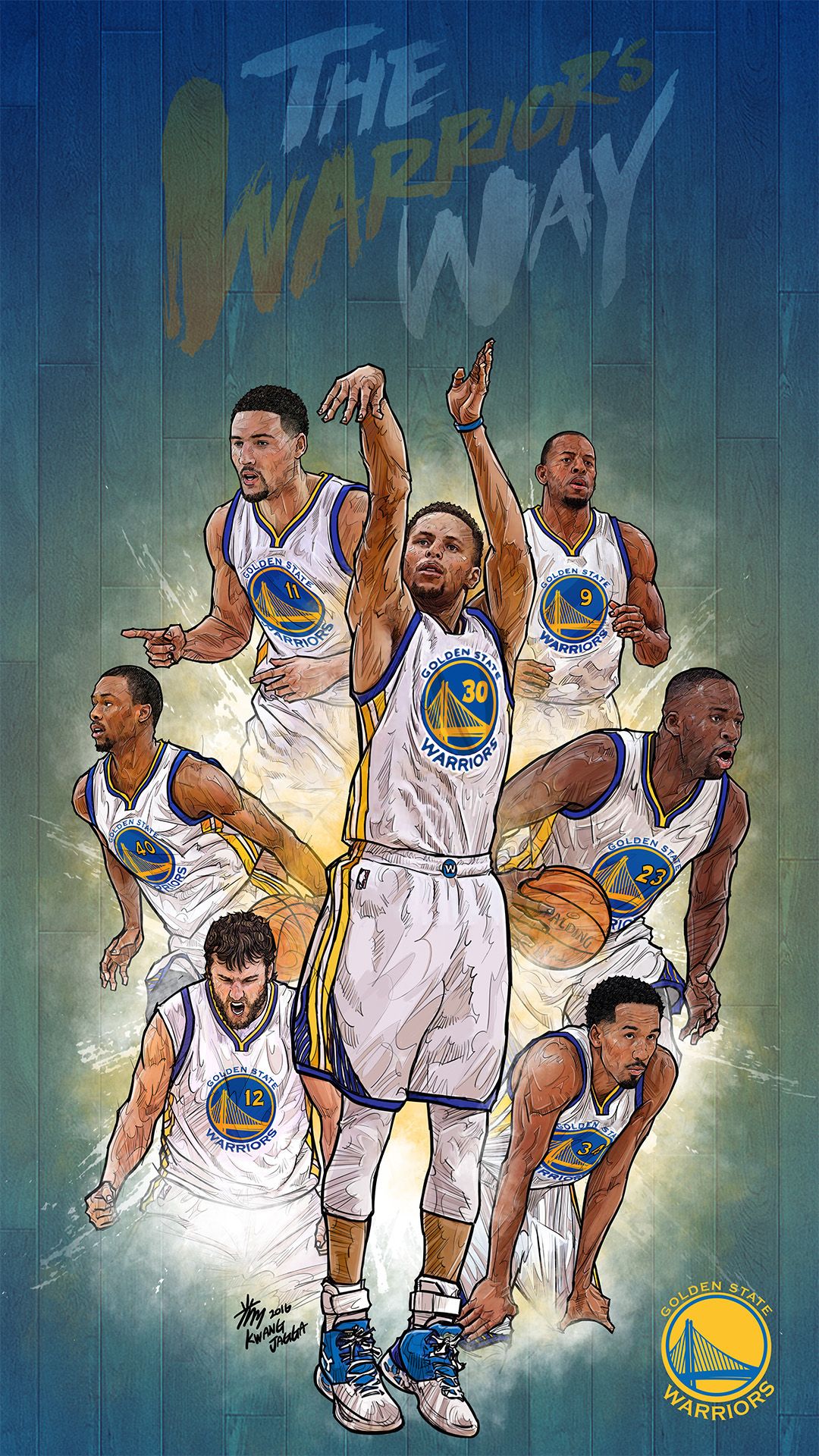 Golden State Warriors basket giocatori, 1080x1920 Full HD Verticale, Samsung Galaxy
