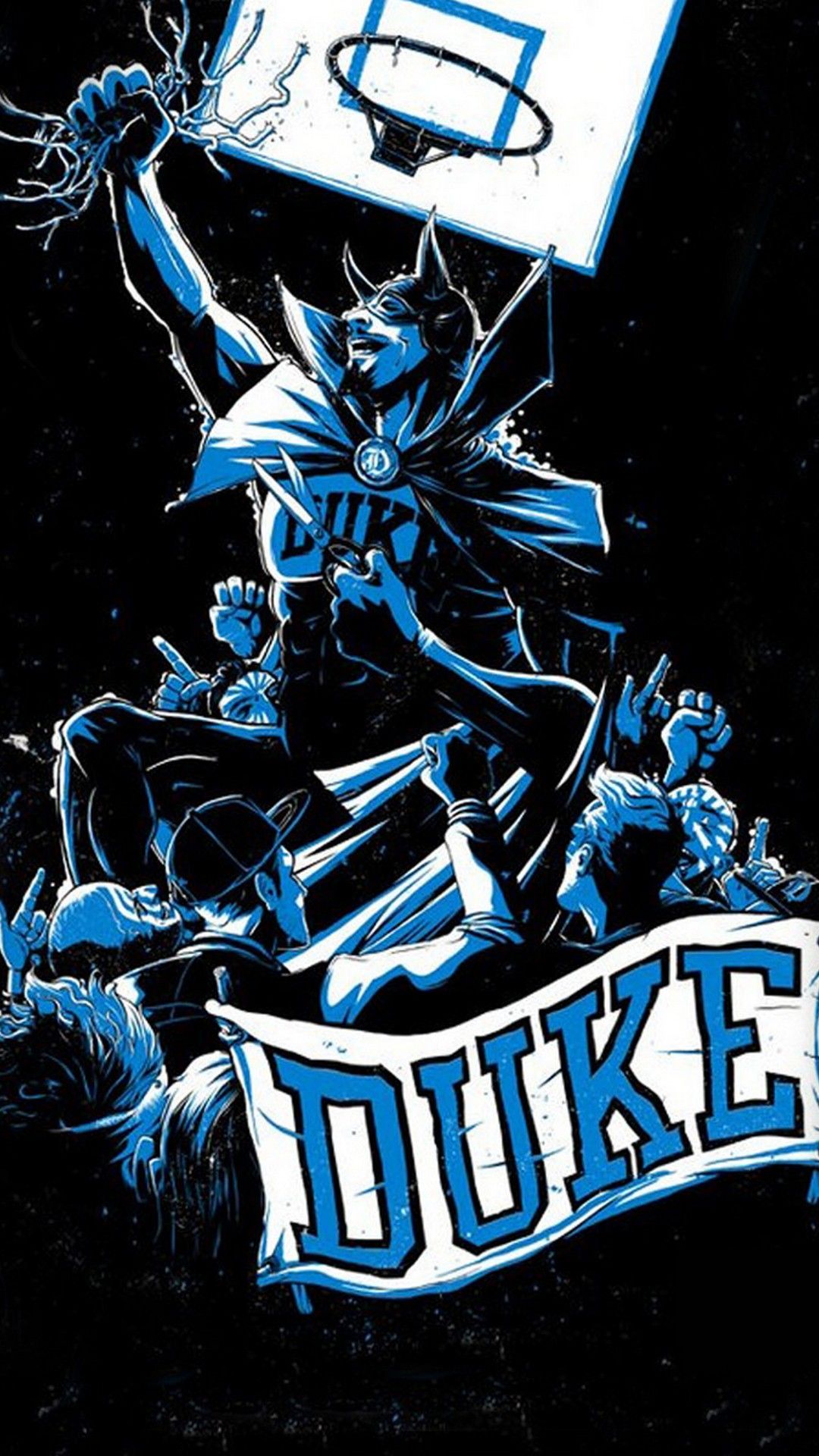 Duke Blue Devils mascotte basket, 1080x1920 Verticale, Telefono