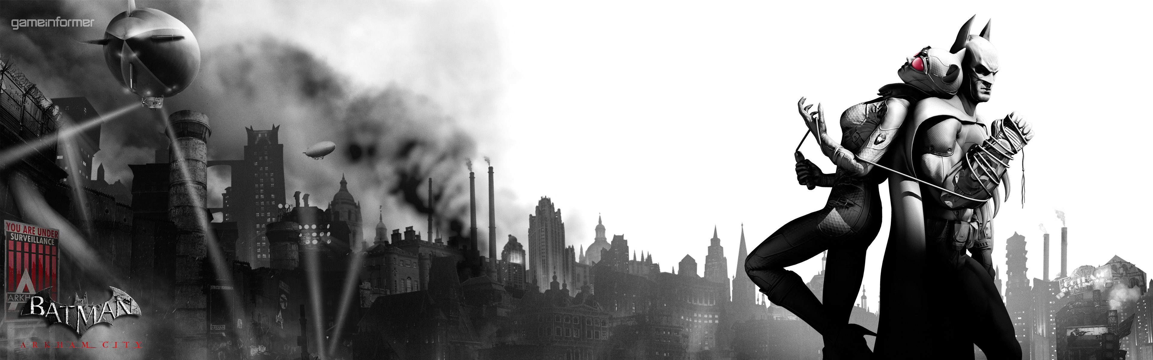 Batman Arkham City città, 3840x1200 Panoramico, Smart TV 4K