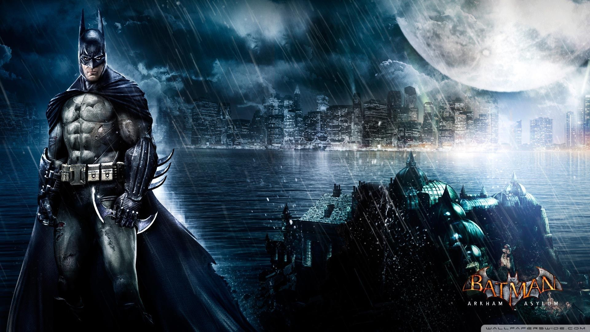 Batman Arkham City notturno, 1920x1080 Full HD 1080p, Desktop