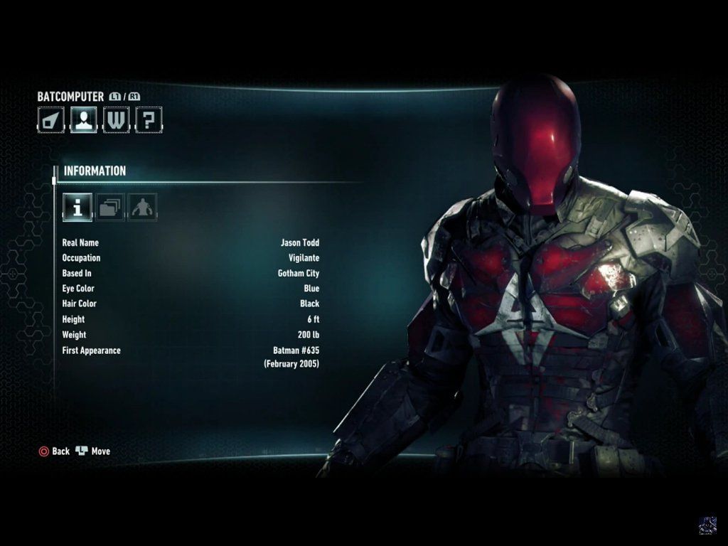 Red Hood scheda personaggio Batcomputer, 1024x768 HD, PC
