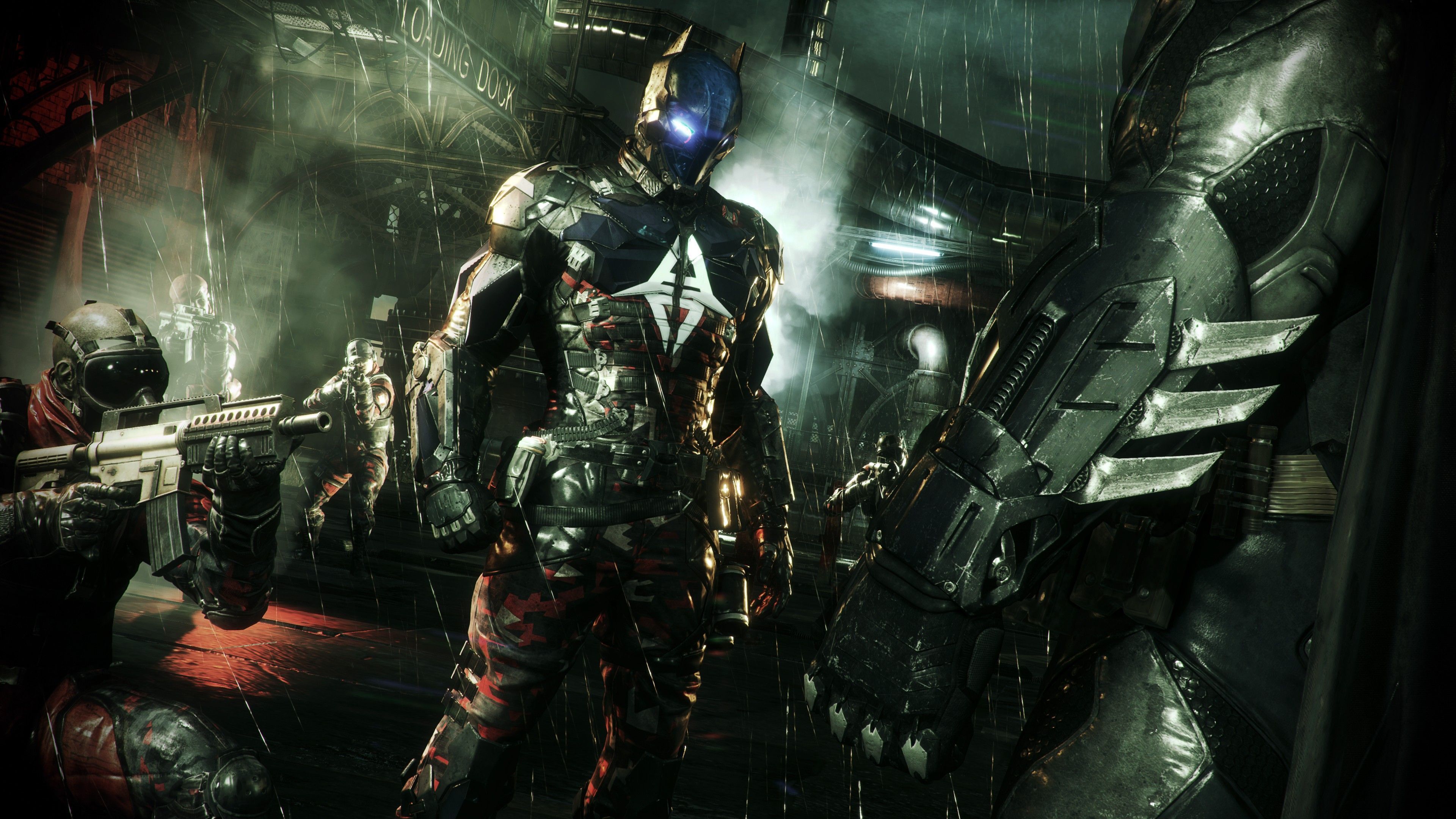 Arkham Knight con milizia armata, 3840x2160 4K, Desktop 4K
