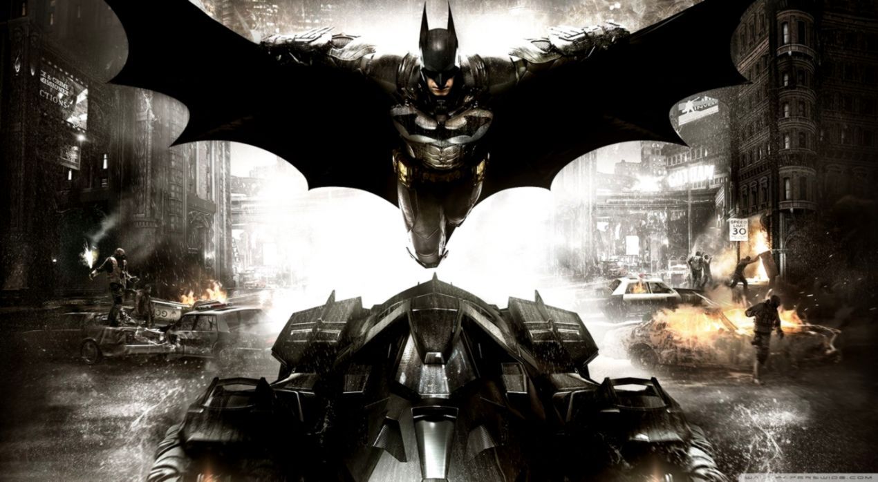 Batman Arkham Knight Batmobile, 1270x698 HD, Desktop