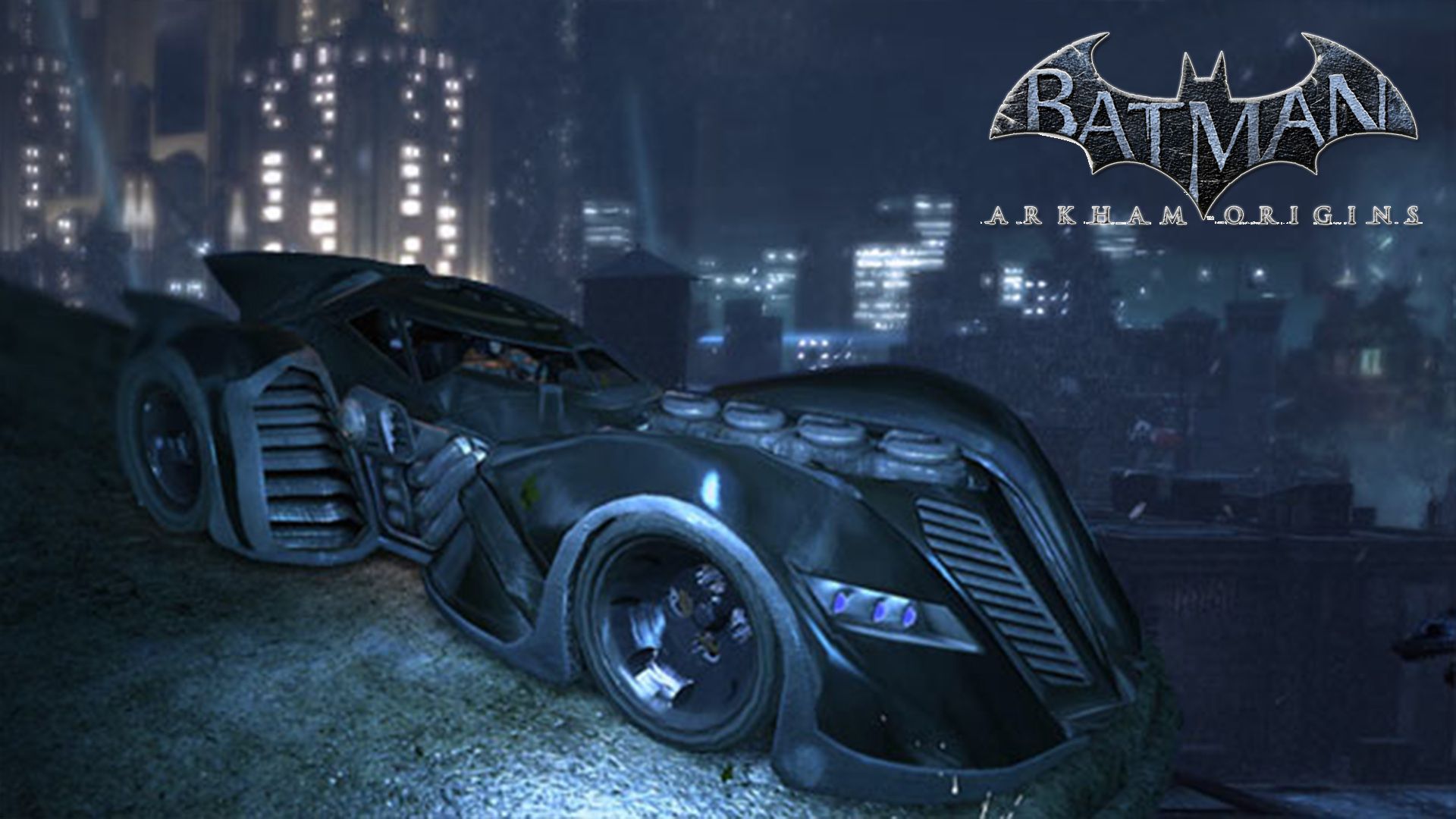 Batmobile Arkham Origins notte, 1920x1080 Full HD, PC Desktop