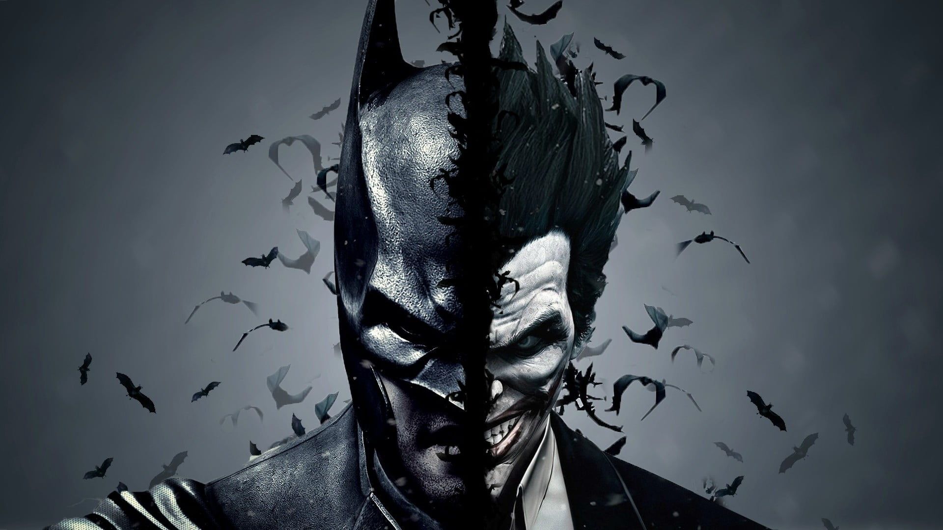 Batman e Joker volto diviso, Gotham, 1920x1080 Full HD 1080p, Laptop