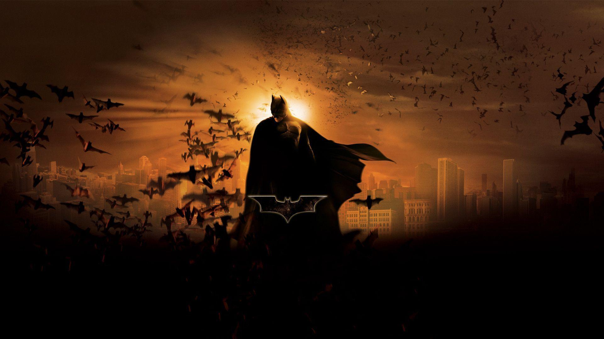 Batman silhouette con pipistrelli, 1920x1080 1080p, PC