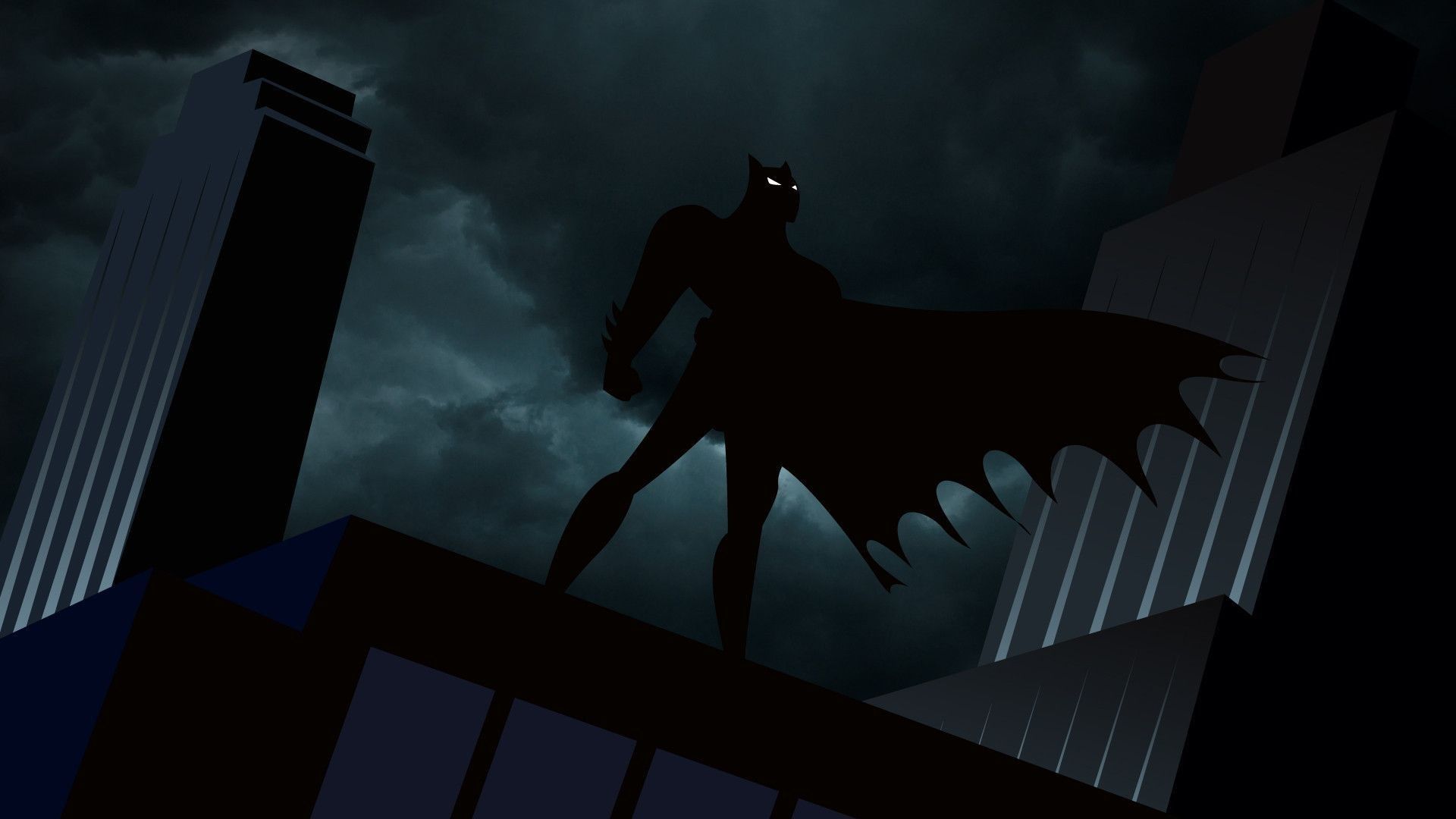 Batman silhouette su tetto notturno, 1920x1080 Full HD, Monitor Gaming