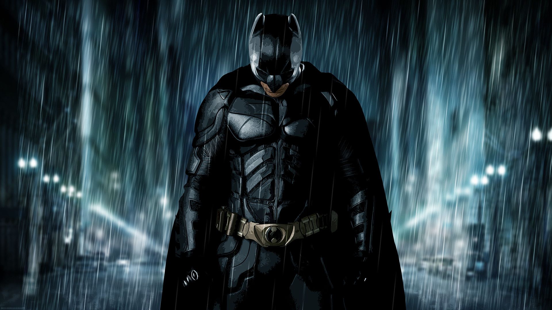 Batman sotto la pioggia, 1920x1080 Full HD, PC