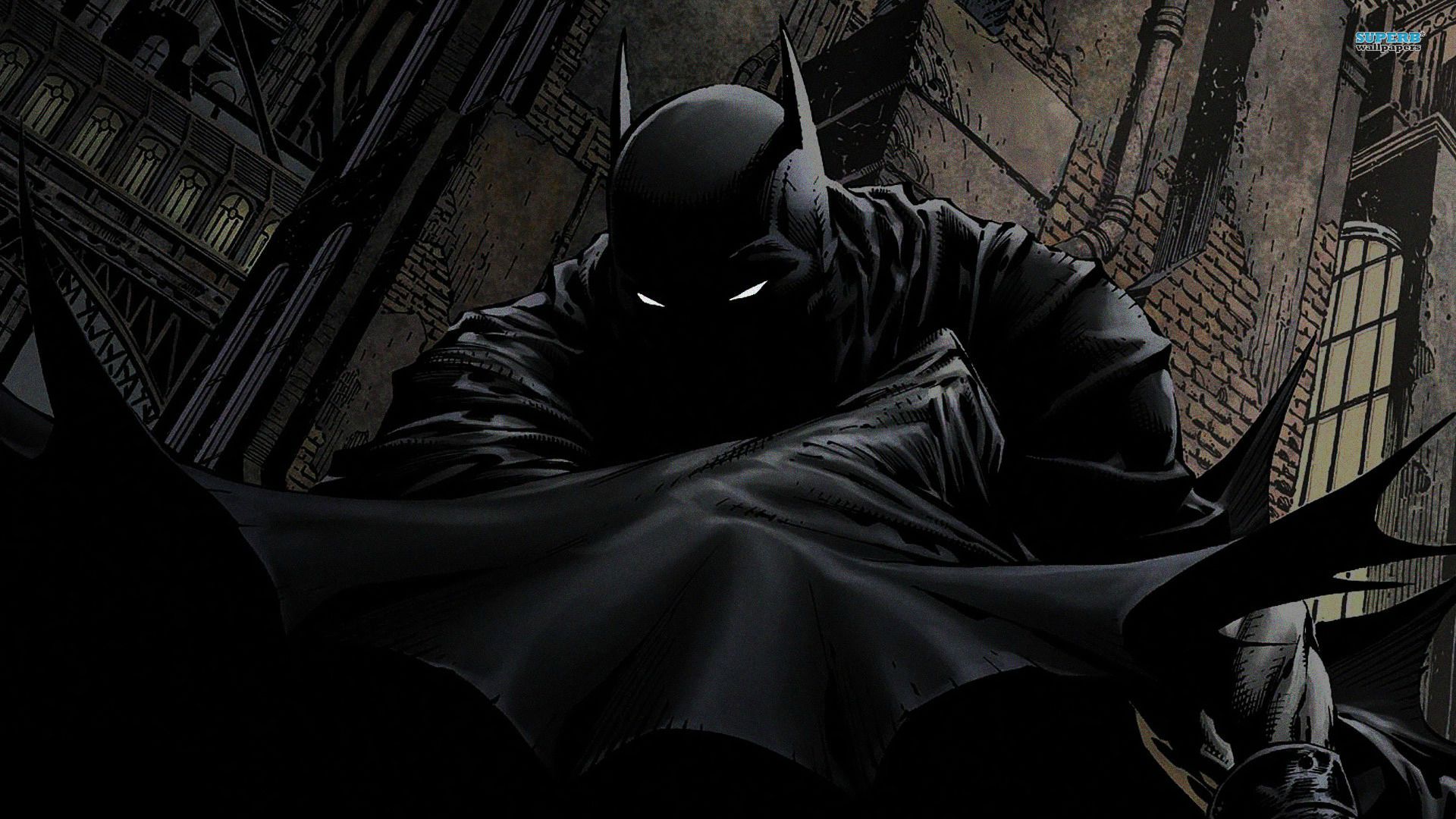 Batman su tetto notturno, 1920x1080 1080p, PC Desktop