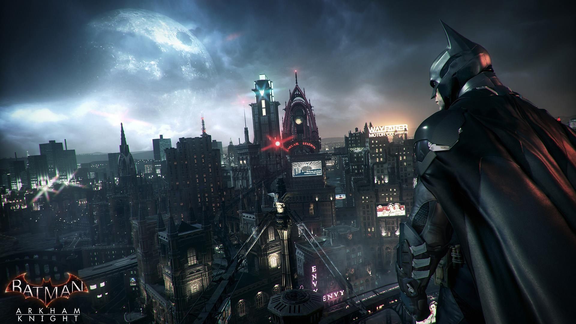 Batman su tetto Gotham, 1920x1080 Full HD 1080p, PC