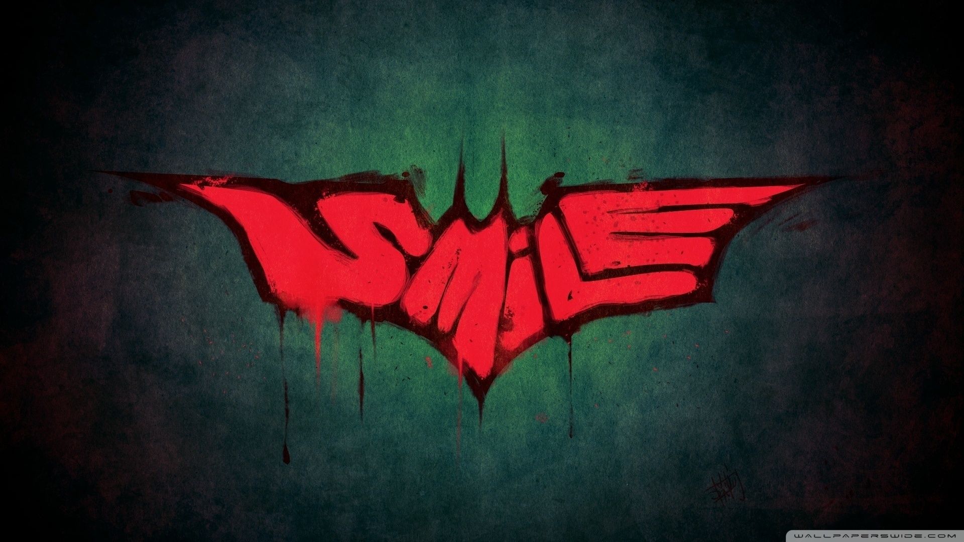 Logo Batman rosso Smile, 1920x1080 Full HD 1080p, PC