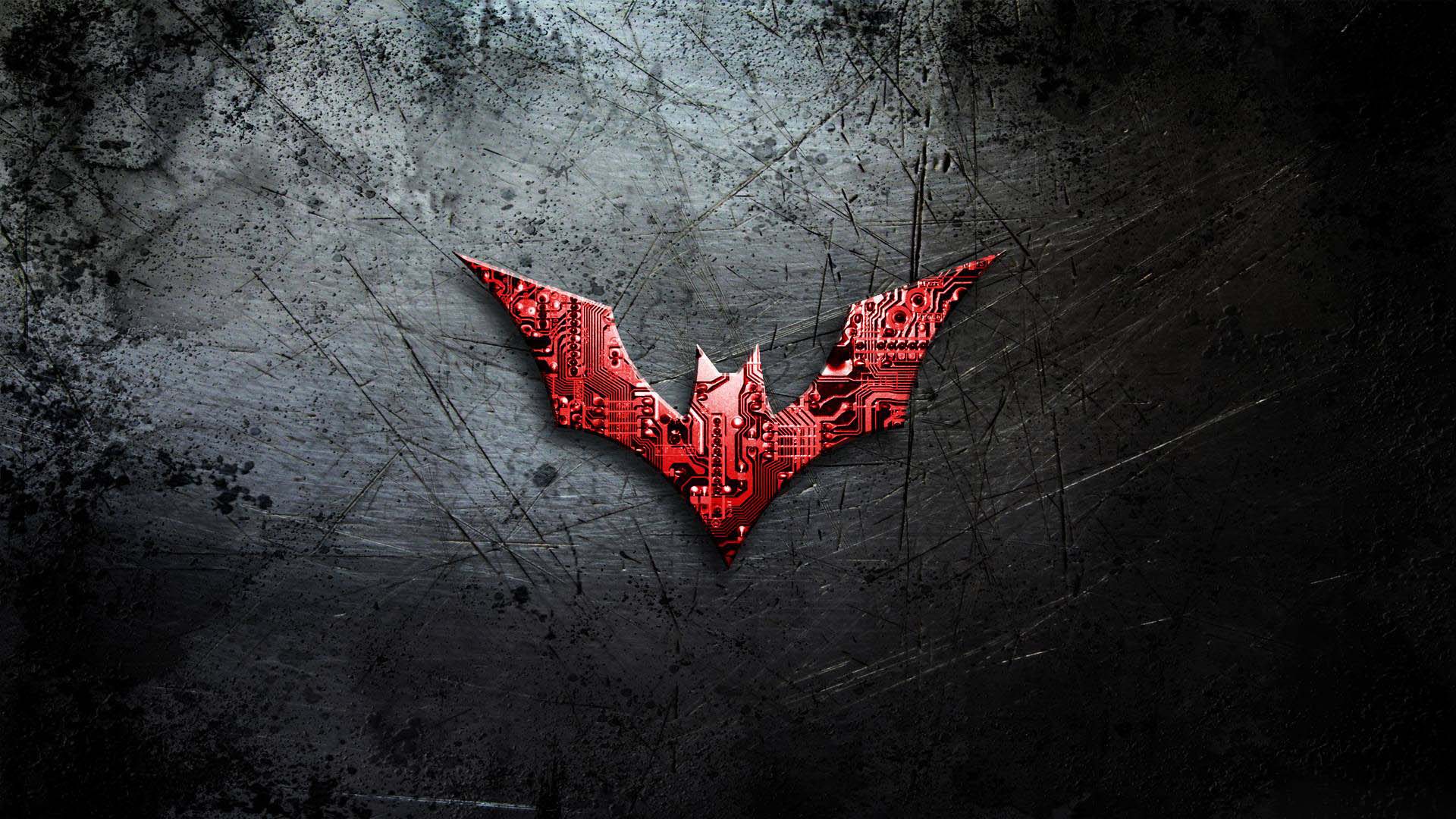 Logo Batman rosso graffiato, 1920x1080 Full HD 1080p, Desktop