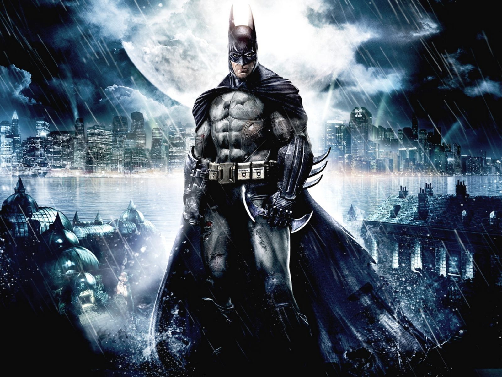 Batman su tetti città, 1600x1200 HD, Monitor Gaming