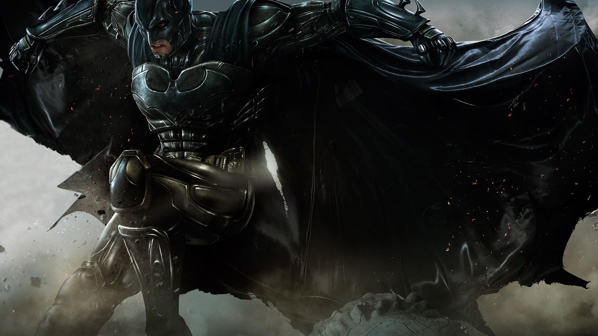 Batman con mantello scuro, 1920x1080 Full HD, Desktop