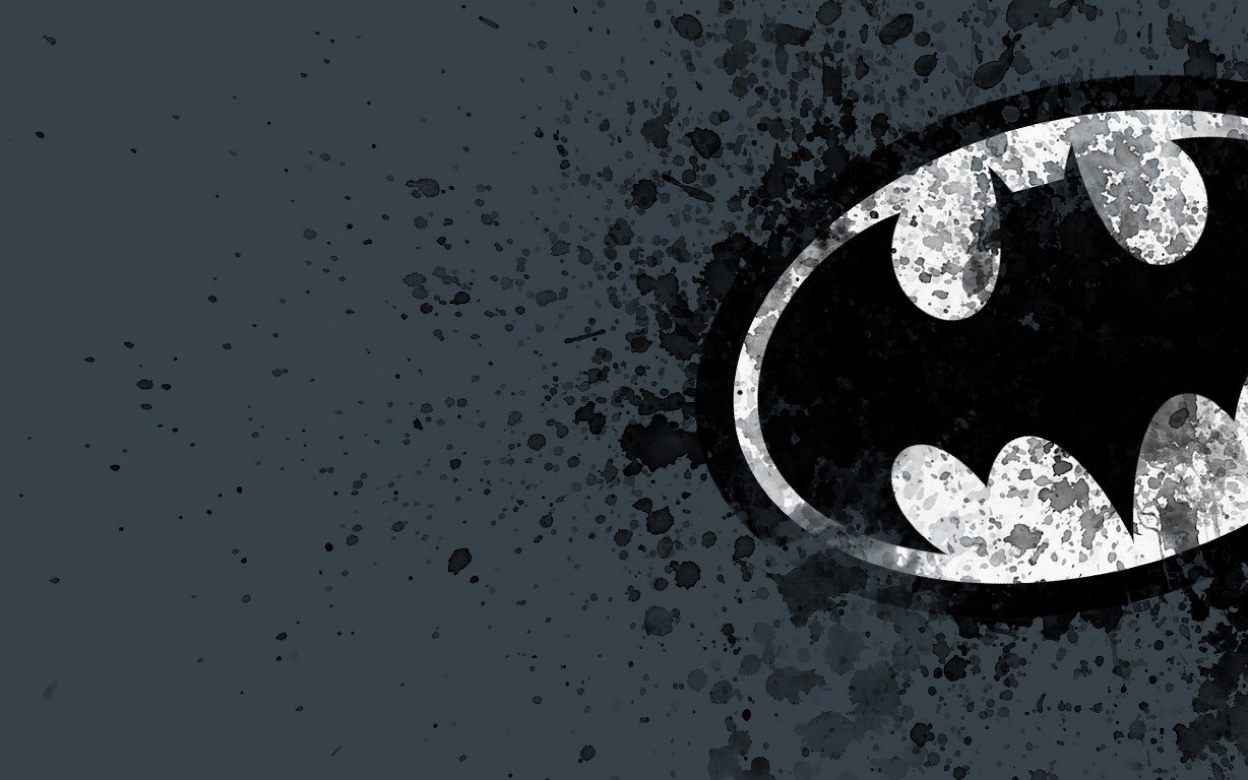 Logo Batman effetto grunge, 2560x1600 2K+, Monitor Gaming