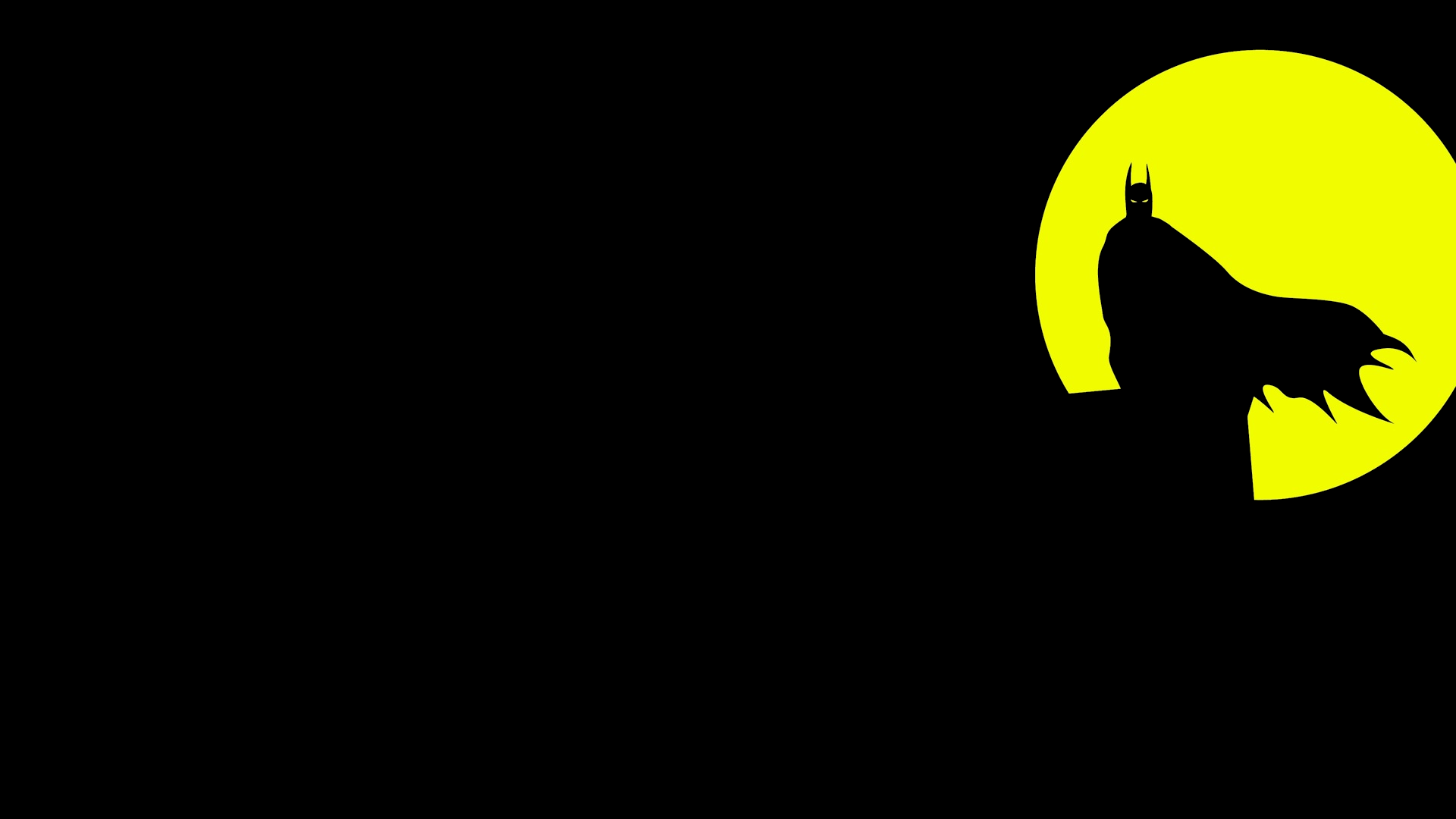 Batman silhouette luna gialla, 1920x1080 1080p, Desktop