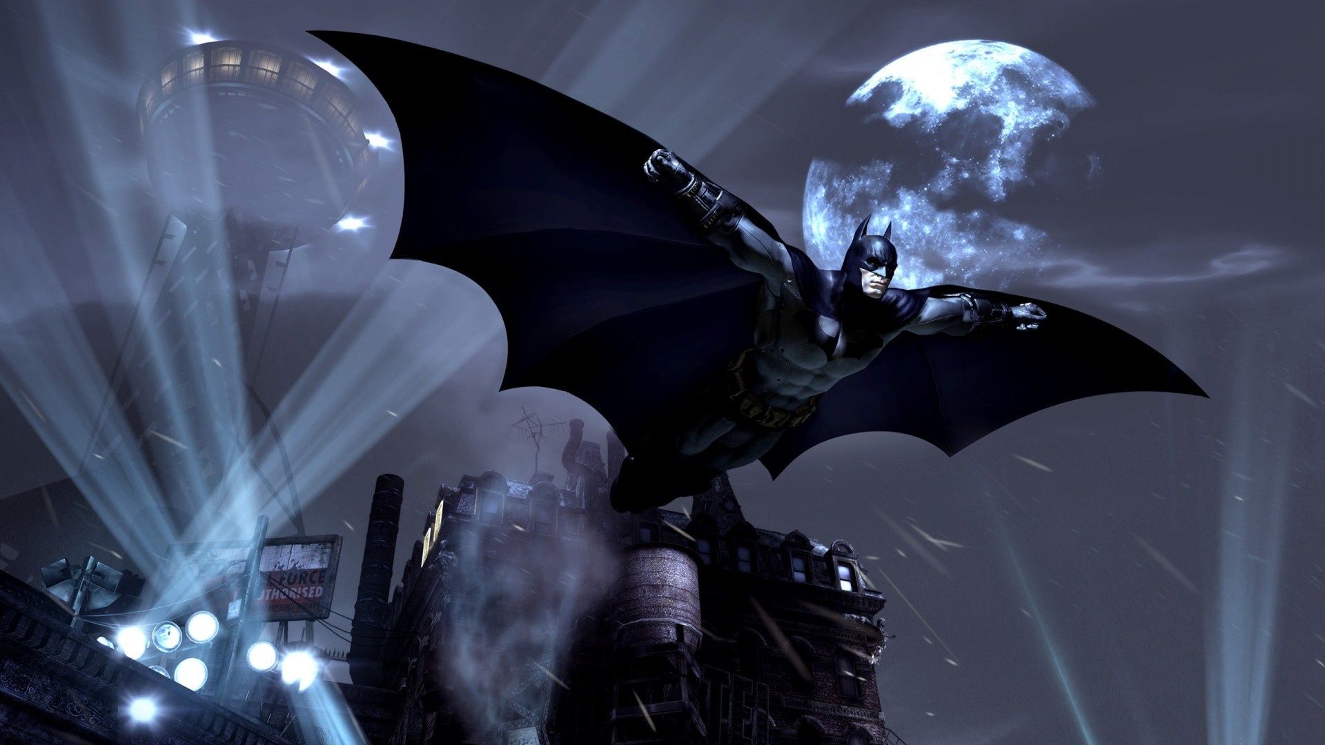 Batman su gargoyle notturno, 1920x1080 Full HD 1080p, PC Desktop
