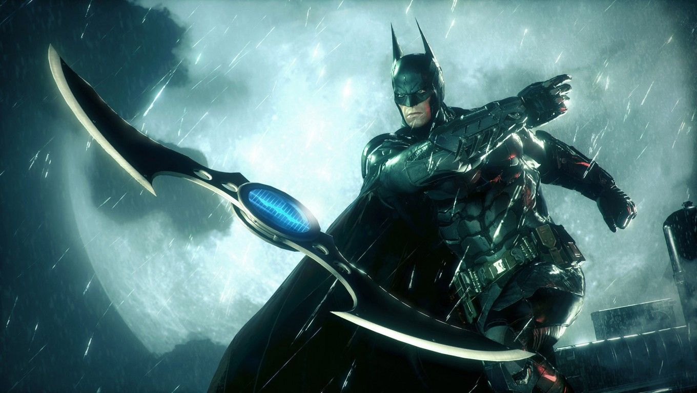 Batman con lama sotto pioggia, 1360x768 HD, Desktop