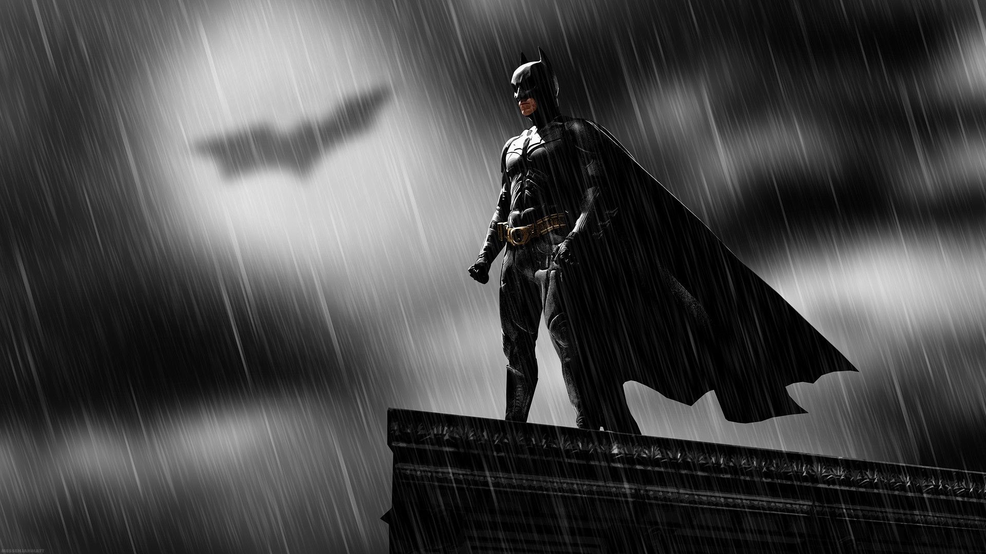 Batman sotto la pioggia, 1920x1080 Full HD, Desktop