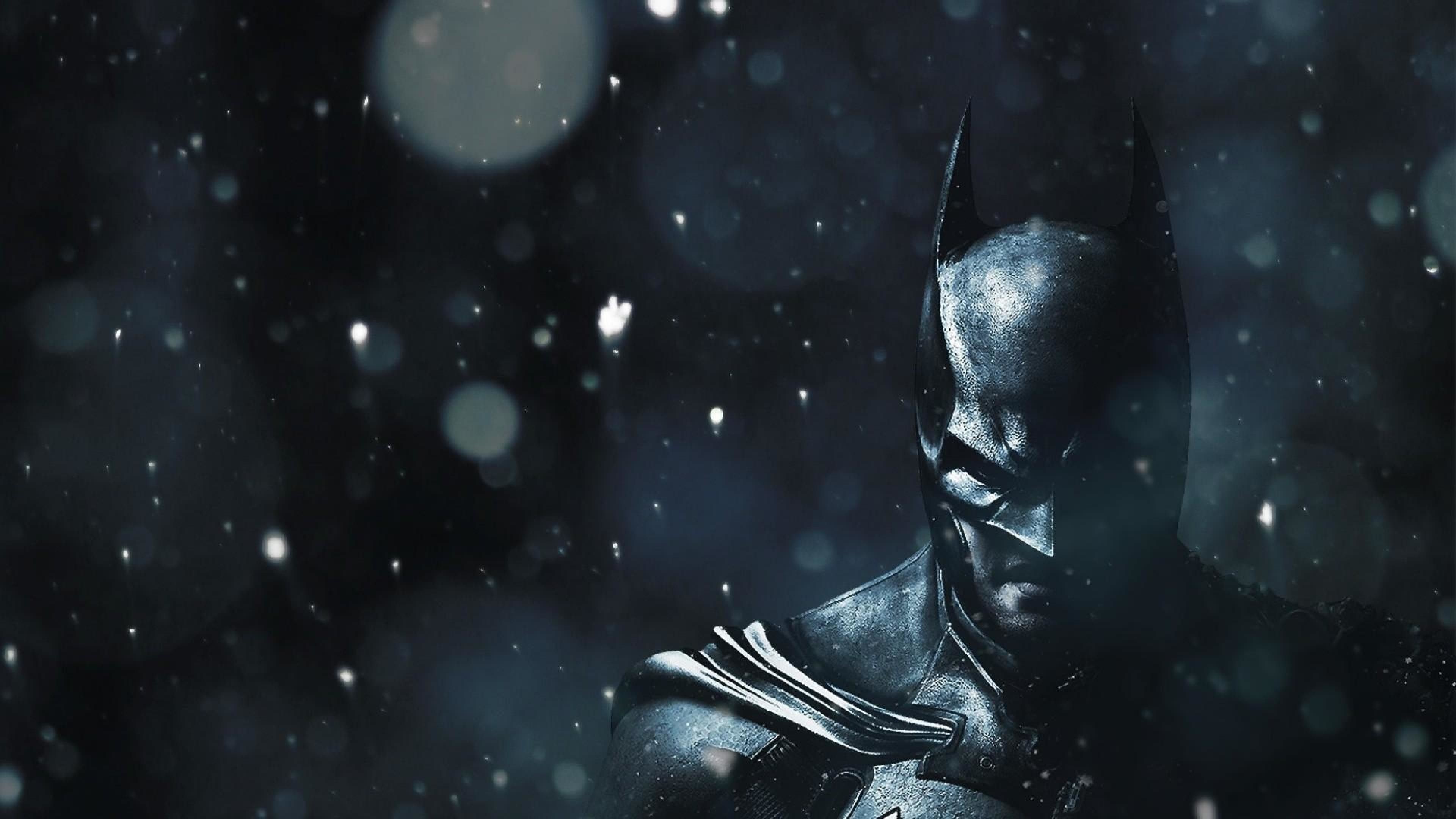 Batman nella neve notturna, 3840x2160 UHD, Monitor Gaming