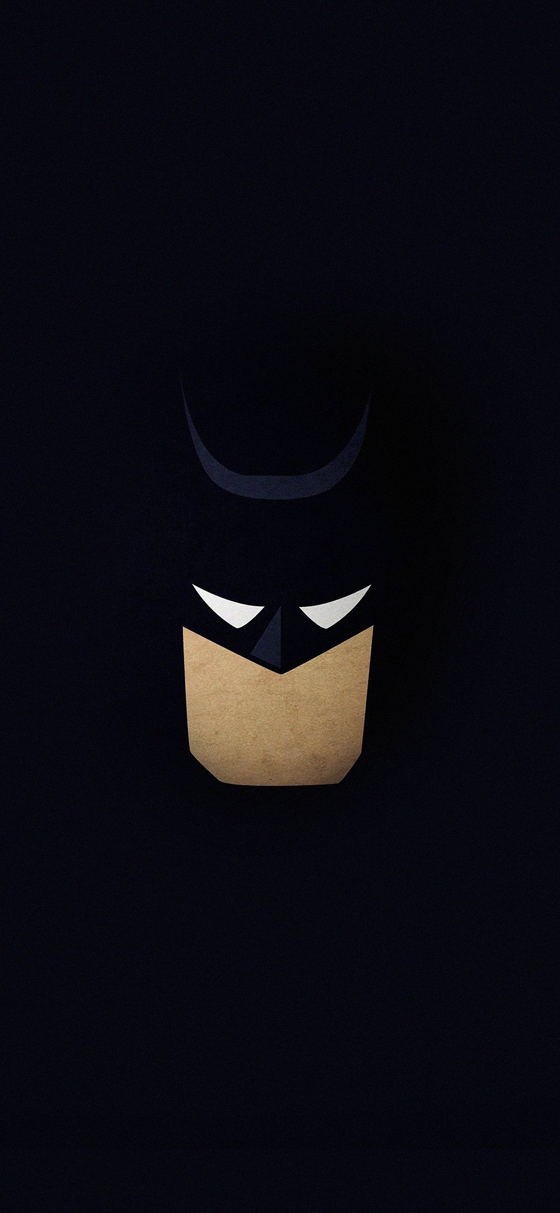 Batman volto minimal scuro, DC Comics, 1125x2436 Verticale, iPhone Air