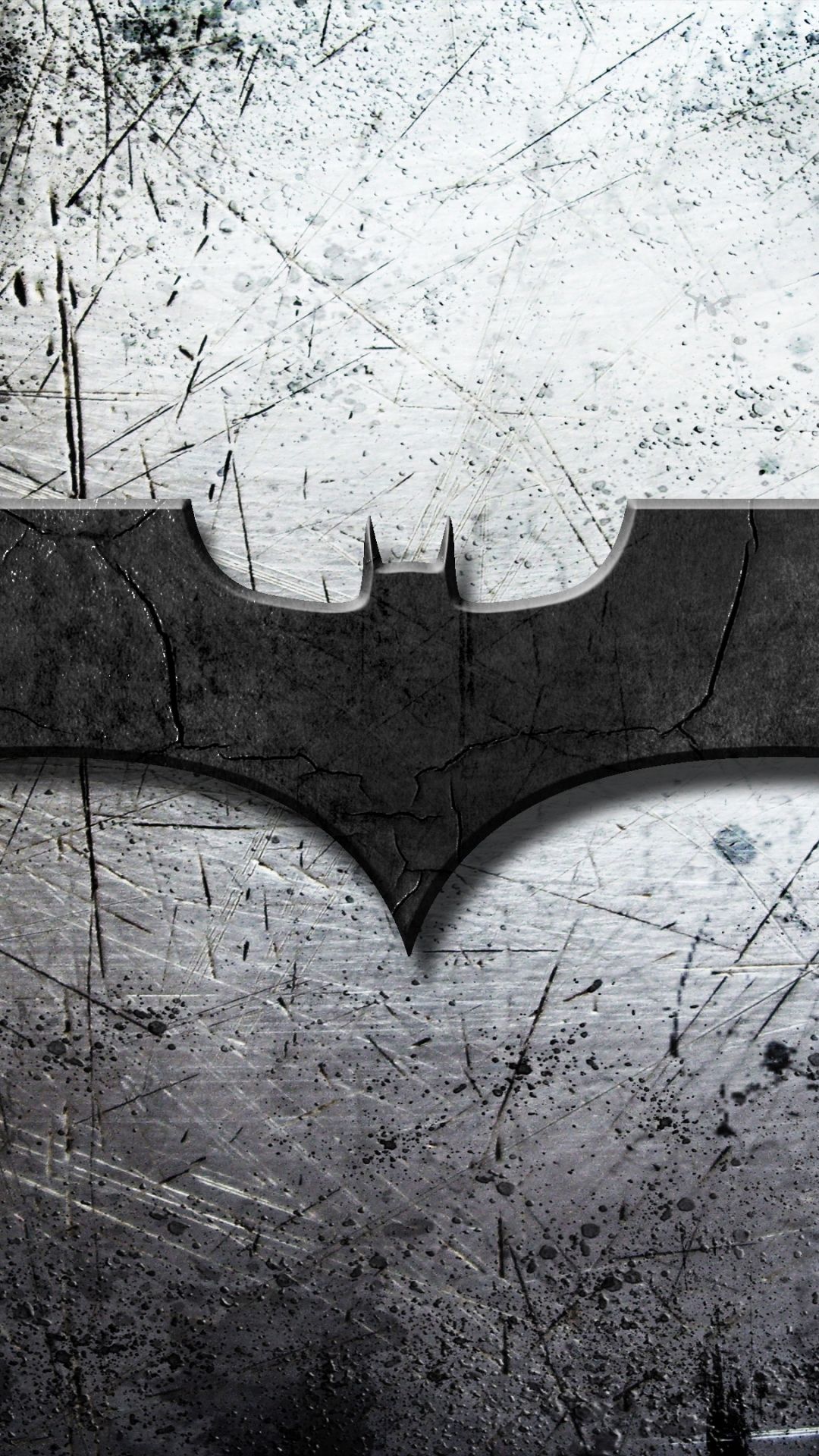 Logo pipistrello Batman su nero, 1080x1920 Verticale, iPhone Pro