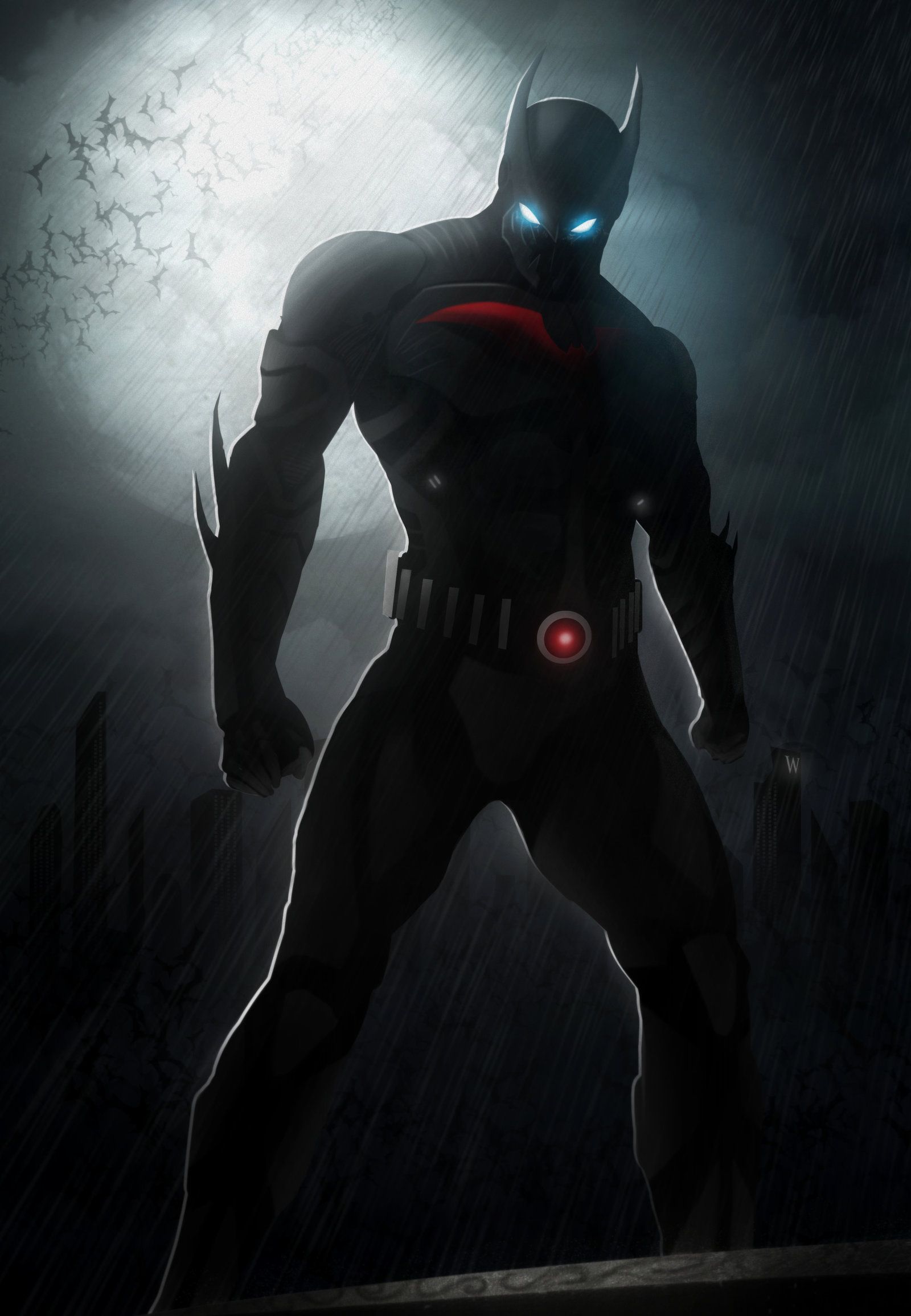 Batman sotto la pioggia, 1080x1920 Verticale, iPhone Air