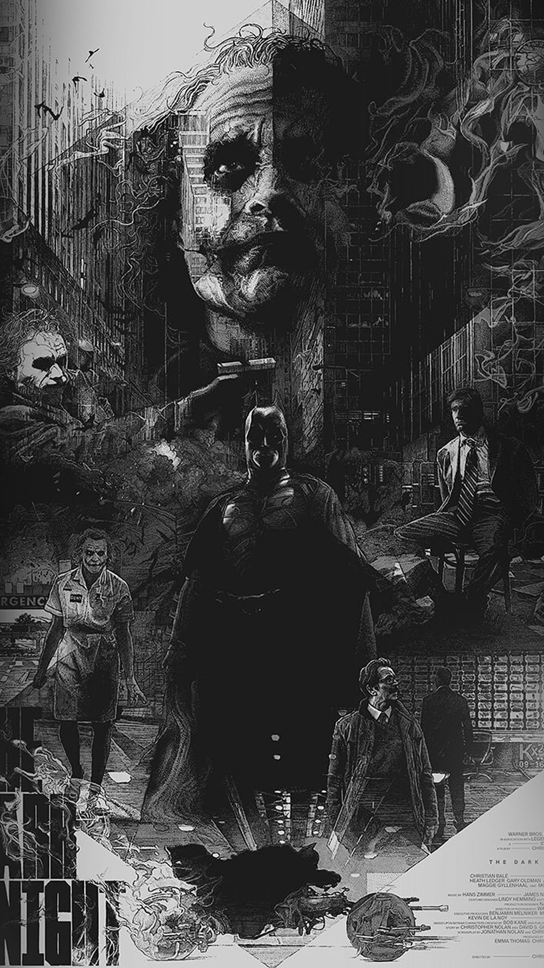 Batman silhouette scura, 750x1334 Verticale, iPhone