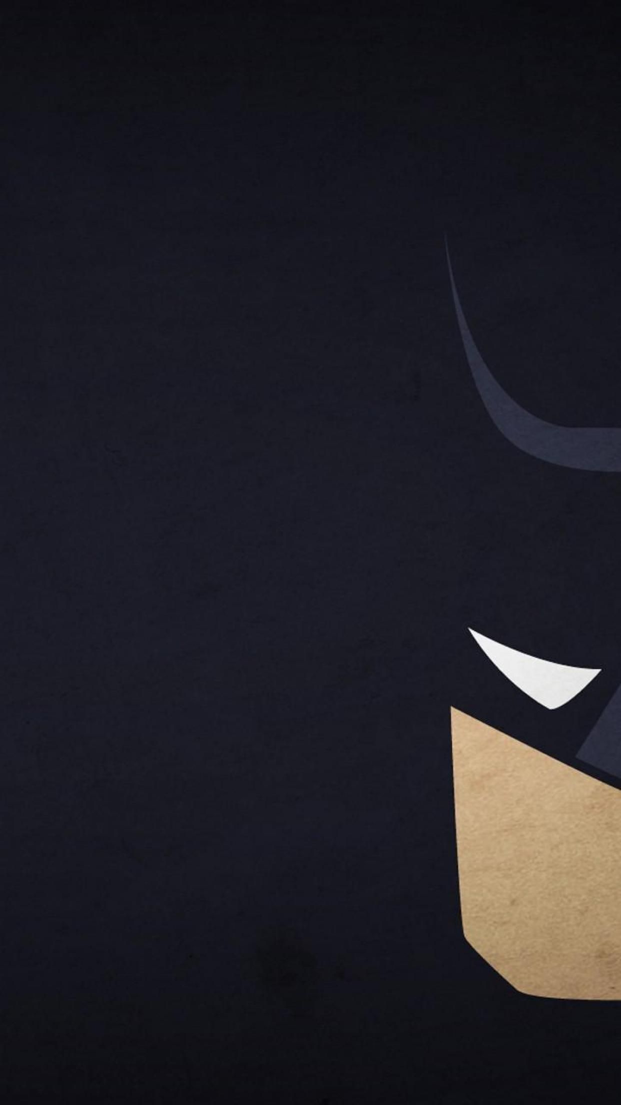 Logo Batman minimalista blu scuro, 1242x2208 Verticale, iPhone Plus