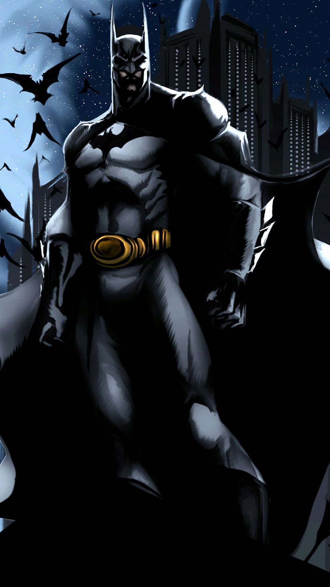 Batman logo blu scuro, 1080x1920 Verticale, iPhone