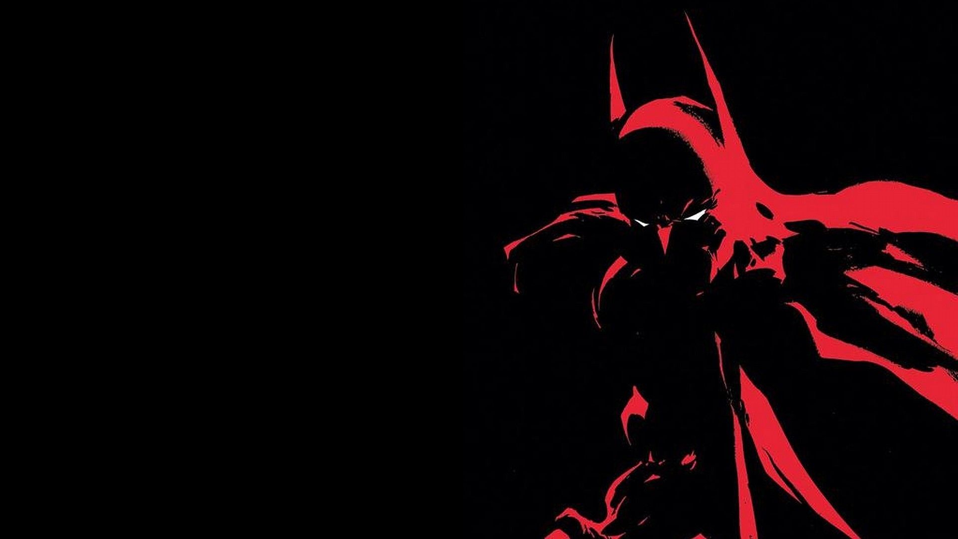 Batman silhouette rossa e nera, 1920x1080 Full HD 1080p, Laptop